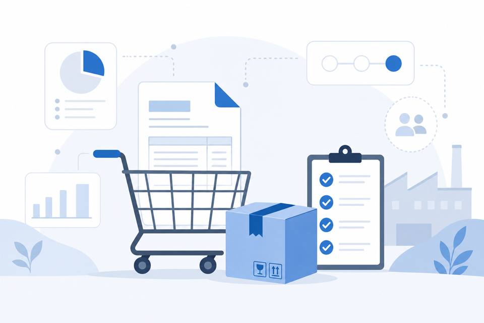 Illustration du module achats et fournisseurs ERPNext