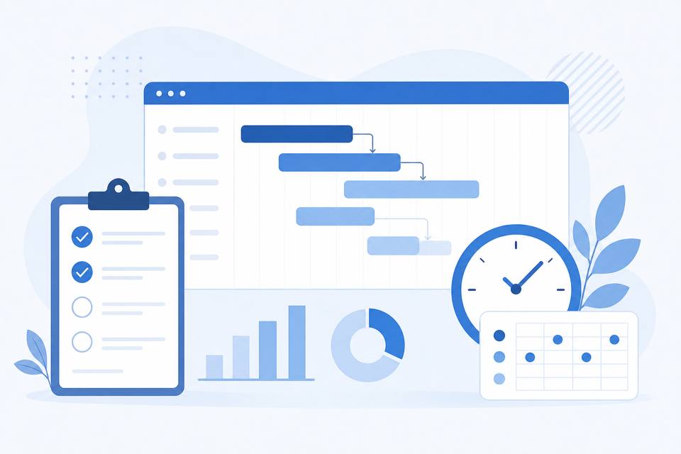Illustration du module projets et feuilles de temps ERPNext
